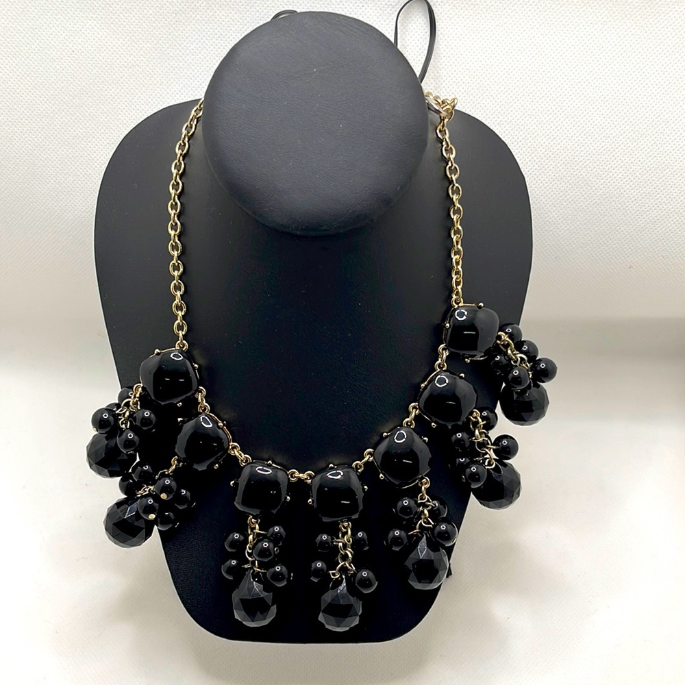 beautiful vintage necklace with chain, stones and plastic beads